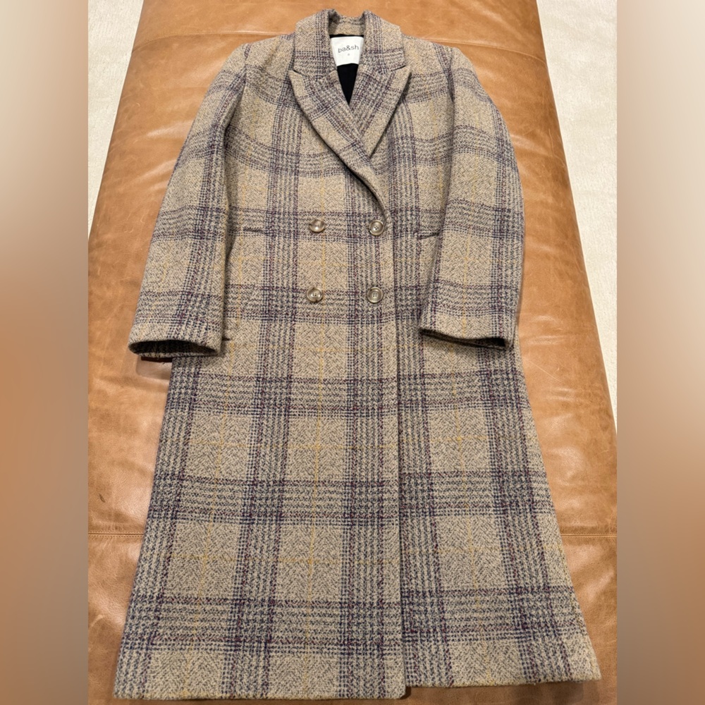 Ba&Sh wool check women’s coat size 0. Beautiful and in perfect conditions.
